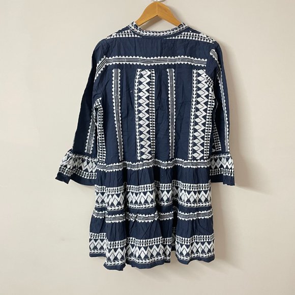 A-line Embroidered Mini Dress - Picture 4 of 10